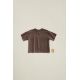 Zara Незаменимая хлопковая футболка с низкими плечевыми швами timelesz , Цвет: Коричневый, Размер: 1½ лет (86 см)