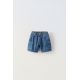 Zara Джинсовые бермуды с разрезом, Цвет: Синий, Размер: 1½ лет (86 см)