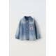 Zara Рубашка с воротником и длинными рукавами keith haring® denim overshirt , Цвет: Синий, Размер: 12-18 месяцев (86 см)