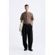 Zara Oversize боксовая футболка , Цвет: Коричневый, Размер: S (US S)