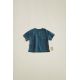 Zara Timelesz - льняная рубашка с карманом , Цвет: Синий, Размер: 1½ лет (86 см)