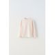 Zara Футболка второй кожи с ребристым эффектом , Цвет: Розовый, Размер: 1½ лет (86 см)