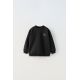 Zara Толстовка с круглым вырезом и длинными рукавами, Цвет: Черный, Размер: 9-12 месяцев (80 см)