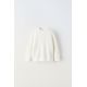 Zara Свитер с ворсовым узором , Цвет: Белый, Размер: 1½ лет (86 см)