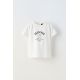 Zara Футболка с круглым вырезом и короткими рукавами, Цвет: Белый, Размер: 6-7 лет (120 см)