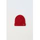 Zara Вязаная шапка из ребристого хлопка , Цвет: Красный, Размер: 1-3 лет (50 см)