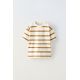 Zara Полосатая футболка из тяжелого хлопка с ярлыком , Цвет: multicolor, Размер: 6-7 лет (120 см)