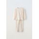 Zara   6-14 лет / флоральные ребристые пижамы , Цвет: Розовый, Размер: 6-7 лет (120 см)