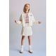 Zara Вышитая бомберная куртка с разделителем , Цвет: Бежевый, Размер: 6-7 лет (120 см)