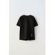 Zara Спортивная футболка с резиновым патчем , Цвет: Черный, Размер: 6-7 лет (120 см)