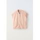 Zara Текстурированный жилет с молнией , Цвет: Розовый, Размер: 8-9 лет (130 см)