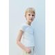 Zara Базовая полиамидная футболка , Цвет: Белый, Размер: 6-7 лет (120 см)
