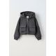 Zara Мягкая бомберная куртка с карманами , Цвет: Серый, Размер: 6-7 лет (120 см)