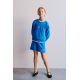 Zara Мягкий вышитый комплект с курткой и шортами , Цвет: Синий, Размер: 6 лет (116 см)