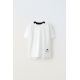 Zara Спортивная футболка с резиновым нашивкой , Цвет: Белый, Размер: 6-7 лет (120 см)