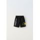 Zara Шорты-бермуды с эластичным поясом и принтом pikachu pokémon ™, Цвет: Черный, Размер: 6 лет (116 см)