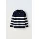 Zara Свитер с полосатым узором , Цвет: Синий, Размер: 6-7 лет (120 см)
