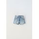 Zara Джинсовые бермуды с потёртыми краями , Цвет: Синий, Размер: 6 лет (116 см)