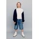 Zara Шорты-бермуды для скейтбординга с регулируемым внутренним поясом и застежкой на пуговицу спереди, Цвет: Синий, Размер: 6 лет (116 см)