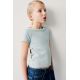 Zara Футболка с вырезами и бантами , Цвет: Синий, Размер: 6-7 лет (120 см)