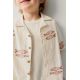 Zara Рубашка с вышивкой рыбы , Цвет: Бежевый, Размер: 1½ лет (86 см)