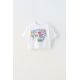 Zara Футболка с принтом в виде фламинго , Цвет: Белый, Размер: 6-7 лет (120 см)