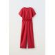 Zara Длинный комбинезон с текстурой , Цвет: Красный, Размер: 6 лет (116 см)