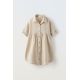Zara Платье из льна , Цвет: Серый, Размер: 6-7 лет (120 см)