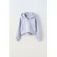 Zara Спортивный кроп-худи из плюша с модальным сочетанием , Цвет: multicolor, Размер: 8-9 лет (130 см)