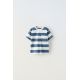 Zara Полосатая футболка с карманами , Цвет: Синий, Размер: 1½ лет (86 см)
