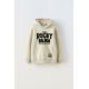 Zara Худи rocky ™ с флокированным рисунком , Цвет: Бежевый, Размер: 6-7 лет (120 см)
