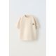 Zara Футболка с тяжелым вышивкой , Цвет: Бежевый, Размер: 6-7 лет (120 см)