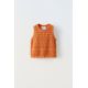 Zara Майка с открытым вязанием , Цвет: Оранжевый, Размер: 6-7 лет (120 см)