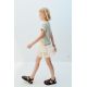 Zara Футболка из полосатого льна , Цвет: Зеленый, Размер: 6-7 лет (120 см)