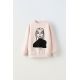 Zara Толстовка с капюшоном с камнями , Цвет: Розовый, Размер: 6-7 лет (120 см)