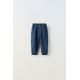 Zara Брюки из льняной ткани , Цвет: Синий, Размер: 9-12 месяцев (80 см)