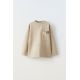 Zara Свитшот с карманом с ярлыком , Цвет: Бежевый, Размер: 6-7 лет (120 см)