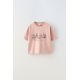 Zara Футболка с принтом paris print , Цвет: Розовый, Размер: 6-7 лет (120 см)