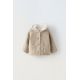 Zara Пальто длины 3/4 с капюшоном, дополненное кисточкой и длинными рукавами, Цвет: Коричневый, Размер: 3-6 месяцев (68 см)