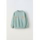Zara Свитшот с рельефным лозунгом , Цвет: Синий, Размер: 6-7 лет (120 см)