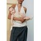 Zara Комбинезон с отделкой в стиле швейцарской вышивки , Цвет: Бежевый, Размер: 1-3 месяцев (62 см)