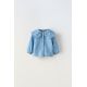 Zara Рубашка из денима и льна , Цвет: Синий, Размер: 3-6 месяцев (68 см)