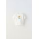 Zara Футболка с принтом цветов и слоганом , Цвет: Белый, Размер: 3-6 месяцев (68 см)