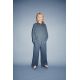 Zara Текстурированные брюки с высокой талией и эластичным поясом , Цвет: Синий, Размер: 6 лет (116 см)