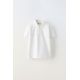 Zara Сохраненная язык  футболка поло без узора , Цвет: Белый, Размер: 6-7 лет (120 см)