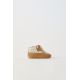 Zara Кожаные ботильоны с подкладкой из овчины и коровьей кожи, Цвет: Коричневый, Размер: 15/16 (9,6 см)
