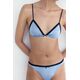 Zara бюстгальтер с кружевом CONTRAST LACE, Цвет: Синий, Размер: L
