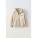 Zara Вышитая толстовка с молнией , Цвет: Бежевый, Размер: 6-7 лет (120 см)