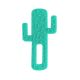 OiOi Cactus Силиконовый прорезыватель для детей от 3 месяцев, зеленый