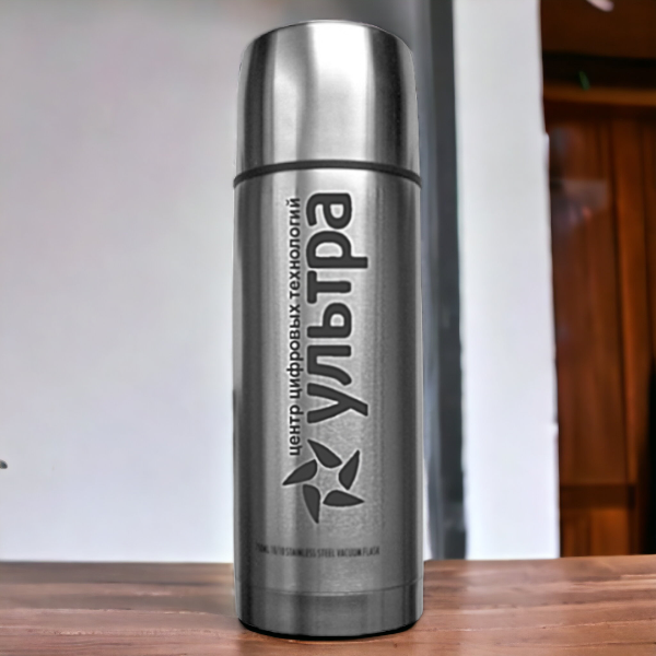Нанесение гравировки на термос, логотип УЛЬТРА